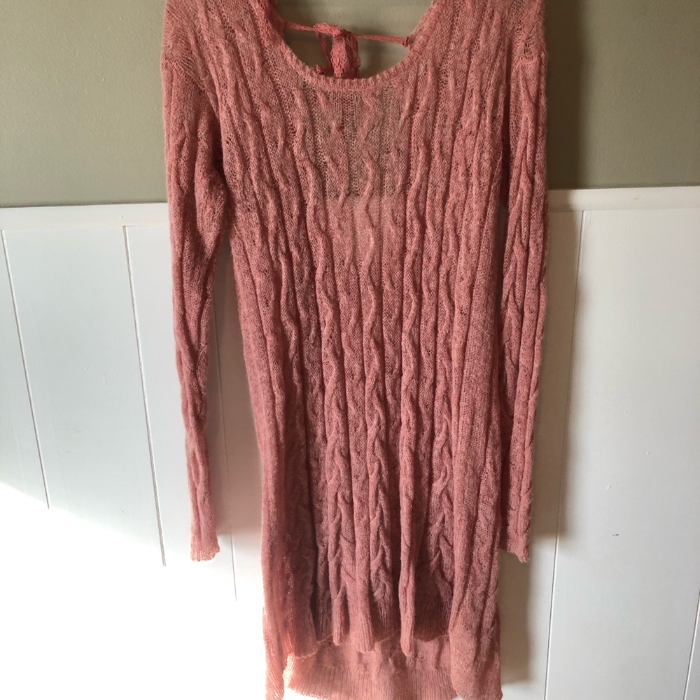 Free People Dusty Rose Angel Mohair Sweater Dress